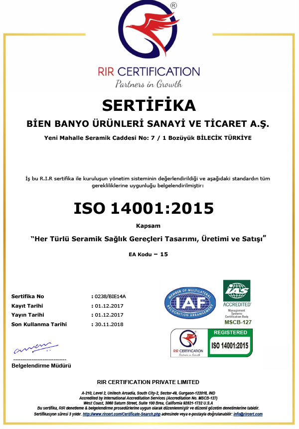 Çevre Yönetim Sistemi (ISO14001)